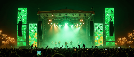 How to Set Up an Outdoor Stage for a St. Patrick's Day Concert? 