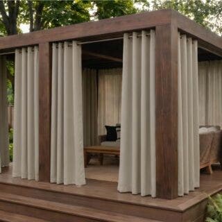 How to install custom outdoor curtains on a patio?