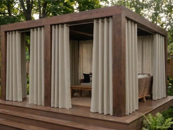 How to install custom outdoor curtains on a patio?