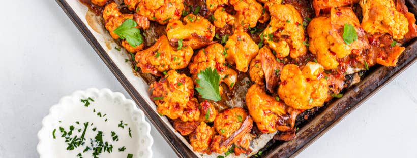 Cauliflower wings and dip