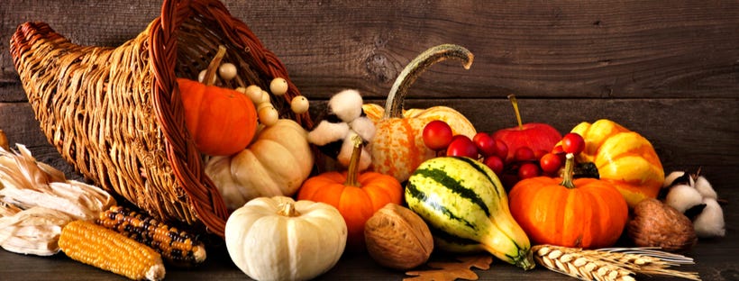 Cornucopia with Autumn vegetables