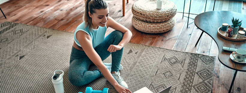 woman in exercise clothes